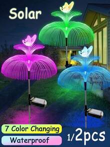 3pcs Christmas Solar Garden Light 1/2 Packs With Multi-Colored Change, Auto ON/Off Garden Solar Light, Solar Light For Garden, Porch, Christmas And Festival Decoration - Multicolor - View 10