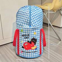 1pc Cartoon Creative Design Foldable Foot Bath Tub, With Lid (Insulation Function), Hand-Carry Design, Waterproof, Heat-Resistant & Odor-Free, Portable For Indoor/Outdoor Use (Expanded: 66cm*33cm; Storage: 32cm*10cm) (Wellness & Fun Style) - Vibrant Cartoon Patterns (Youthful & Eye-Catching), Durable Water-Resistant Fabric - Multicolor - View 10