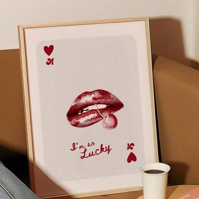 1pc Lucky Girl Syndrome Retro Wall Art Printable Poster Stylish Print Suitable For Student Rooms & Bedroom Aesthetics Girlish Vintage Decor For Cute Apartments