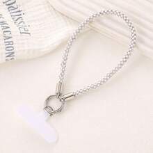 Cordón personalizado para teléfono móvil - Elegante y lujoso estilo a cuadros con cristales, atractivo y exclusivo accesorio universal de estilo corto para teléfono, correa de muñeca de nicho, cadena anti-pérdida para teléfono, pequeño regalo - Multicolor - Ver 13