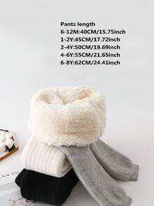 1pc Thick Warm Comfortable Infant Tight Leggings, Children Thermal Tights For Autumn/Winter - Multicolor - View 8