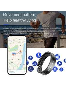 Smart Ring For Women Ring Fitness Tracker Sport Smart Ring Compatible With Android And IOS Systems, Stainless Steel Smart Ring With Gesture Photograph Function, Ultra-Low Power Consumption, IP68 Daily Waterproof