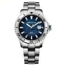 Moemton Mountain Peak Series Men's Automatic Mechanical Watch Business Fashion Watch Calendar Frame Folding Buckle Stainless Steel Strap M114.BSSA01/M130.BSSA01/M135.BSSA01