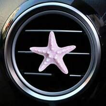 Clip parfumé pour aération de voiture, motif créatif de bande dessinée. Clip de décoration pour aération de climatisation de voiture en forme d'étoile de mer en résine (sans parfum inclus)