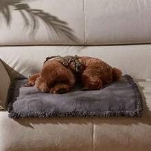 Kritter Planet Waterproof Blanket For Dogs Pee Proof Sherpa Fleece Reversible Cover For Couch Or Bed Liquid Proof Furniture Protector For Small Medium Size Animals - 30"x25"+Màu xám than - Xem 4