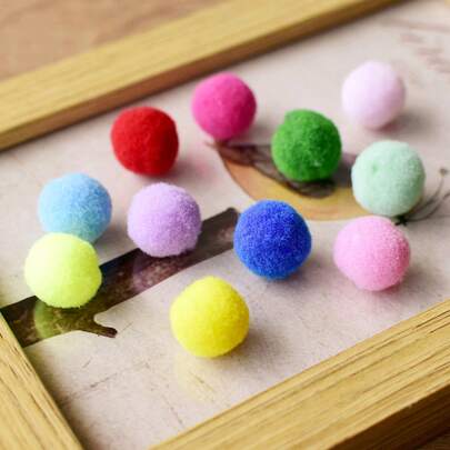 Bola de peluche colorida de algodón de 15 mm, accesorio de bola difusora de aceites esenciales de aromaterapia
