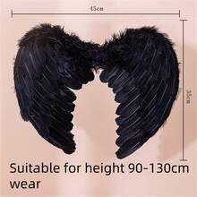 Aksesori Kostum Sayap Malaikat Putih, Bando Malaikat - Sempurna untuk Natal, Halloween, Pesta, Cosplay, dan Aksesori Kostum Lainnya - MultiWarna - View 8