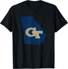 Georgia Tech Yellow Jackets State Shape T-Shirt - màu đen - Xem 1