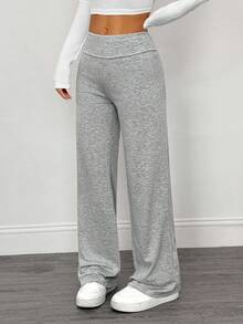 Tween Girls' Casual Solid Color Straight Leg Sweatpants