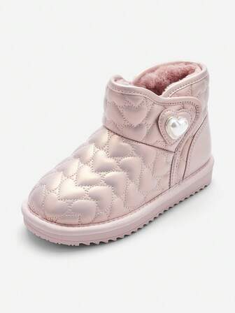 Balabala Kids' Snow Boots Girls, Thick Fleece Lined Winter Shoes, Non-Slip & Cute