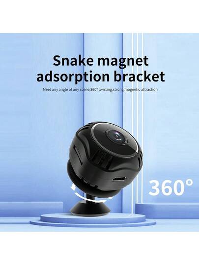 1pc Round Mini Security Camera Wireless Hidden WiFi Camera, 1080P Night Vision Function, Convenient Installation Of Magnetic Attraction, Motion Detection, 360 Adjustment, Home, Outdoor Indoor Environment, Good Choice s. view 8