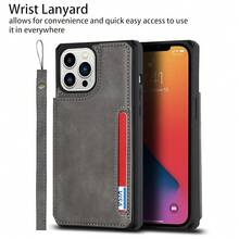 For IPhone 13 Pro Max Case With Card Holder, Wallet Case For Women Men,Phone Case For IPhone 13 Pro Max Case With Stand And Strap,Leather Shockproof Protective Cover-Grey{"Color_name":"A-Grey"} - 多色29 - 查看 6