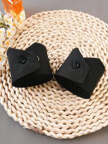 1 对可拆卸白色纽扣袖口，适合衬衫、西装和毛衣