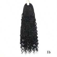 全新 14 英寸 16 股耐热纤维波西米亚风辫子合成纤维钩针女士预制环，方便佩戴假发 - 彩色 - 查看 7