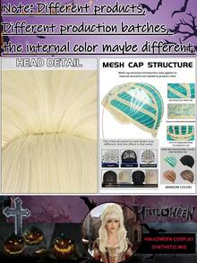 Peluca de mujer clásica rubia retro con ondas tipo beehive con flequillo - Sintética resistente al calor | Moño rizado suelto para uso diario, disfraces vintage de los años 50-80, fiestas, escuela, vacaciones y festivales, cosplay | Estilo encantador y elegante | Regalo perfecto para cumpleaños, Día de la Madre, Acción de Gracias y Navidad, accesorios para actuaciones en el escenario - Dorado - Ver 6