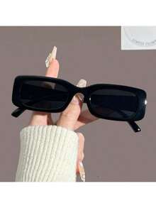 1/2pcs Y2K Square Cute Retro Beach Fashion Eyeglasses, Versatile Accessory For Men And Women