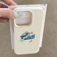 1pc TPU Material Vintage Jellyfish & Sea Turtle Wave Pattern Phone Case Compatible With Applnmi Phones - Style 5 (1 Piece) - View 4