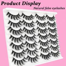 14 pares de cílios D Curl, cílios grossos e volumosos, cílios finos e alargados, efeito olho de gato, cílios postiços estilo mangá