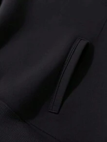 Felpa oversize da uomo con lettere di successo e slogan motivazionali (Glü/Talent/Endurance) - Morbida felpa con taschino a canguro, lavabile in lavatrice, colori nero/bianco/oro, vestibilità ampia per stratificazione o uso casual invernale - Positiva e ottimistica - nero - Visualizzare 4