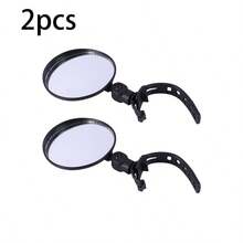 1pc Black Bicycle Rearview Mirror, Foldable Motorcycle Reflective Mirror - Black - View 4