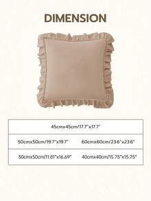 1 pieza Funda de almohada decorativa con volantes y acolchado estilo francés romántico, sin relleno, elegante y romántica para dormitorio/dorm/sofá/sillón, regalo para amante o amigo. Lavable a máquina. Certificado Oeko-Tex. Color Caqui