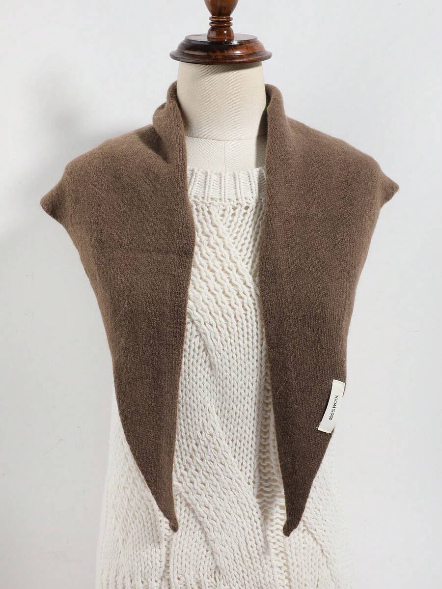 1pc Women's Fashion Simple Casual Solid Color Triangular Scarf/Headscarf, Suitable For Daily Outing And Party Matching