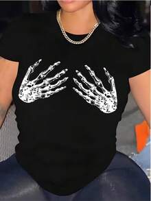 Women T-Shirts - 黑色3 - 查看 1