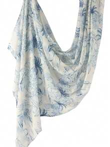 1pc Marble Print Hijab, Comfortable, Soft And Breathable Female Hijab Scarf, Suitable For Daily Wear With Abaya