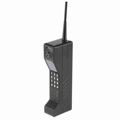 Retro Brick Cell Phone Ornament Vintage Cellular Phone Model Simulation Photographic Props Stylized Ornaments Black