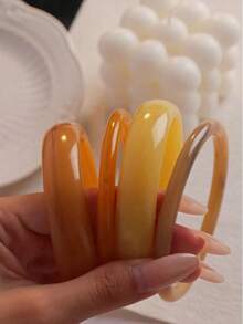 4pcs Vintage Resin Multicolor Acrylic Bangle Bracelets For Women, Fashion & Versatile Daily Wear (Please Note That The Patterns Are Randomly Crafted, So There May Be Slight Differences In Color And Luster. Our Factory Will Pay Special Attention To This In Future Production.) - Multicolor 4-piece Bracelet - View 36