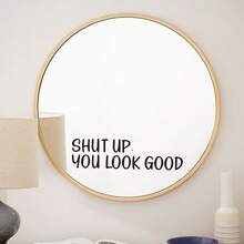 1-2 peças de adesivos de parede com slogan em inglês, adesivos decorativos para espelho de banheiro, adesivos de parede à prova d'água, adesivos de PVC, fáceis de aplicar e remover, usados para decoração de casa, decoração de banheiro, decoração de sala de estar, decoração de varanda, decoração de camarim, decoração de sala de estar, adesivos para porta de banheiro, adesivos para banheira, adesivos para fundo de quarto e outras decorações de área, decoração de embelezamento de parede