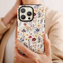Wildflower Phone Case - Watercolor Floral Aesthetic - Pressed Flower Design Phone Cases Phone Cover Hard Case Tough 2-Piece Phone Case Durable Protection - Màu hỗn hợp 1 - Xem 3
