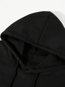 Sudadera con Capucha para Hombre - Negro - Ver 6