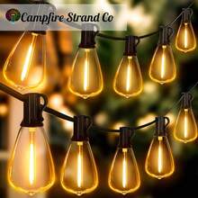 LED Outdoor String Lights 25FT Patio Lights With 13 Shatterproof ST38 Vintage Edison Bulbs, Outside Hanging Light Waterproof For Porch, Garden, Backyard, Balcony, DimmableRoom Decor, Wedding, Outdoor Decor, BedroomDecor, Lamps, Home Decor, Christmas - 美規A型插(110-127V) - 查看 9