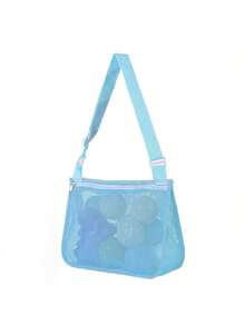 1个儿童网眼沙滩包，20厘米 x 24厘米沙滩贝壳收纳袋，适合男孩女孩游泳，适合3-12岁儿童（此包略小，适合2-12岁儿童） - 彩色 - 查看 16