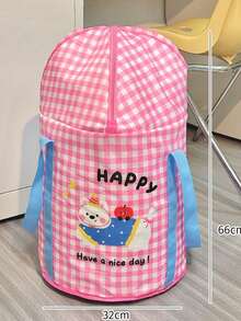 1pc Cartoon Creative Design Foldable Foot Bath Tub, With Lid (Insulation Function), Hand-Carry Design, Waterproof, Heat-Resistant & Odor-Free, Portable For Indoor/Outdoor Use (Expanded: 66cm*33cm; Storage: 32cm*10cm) (Wellness & Fun Style) - Vibrant Cartoon Patterns (Youthful & Eye-Catching), Durable Water-Resistant Fabric - Multicolor - View 14