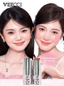 VEECCI 保湿棒、高光棒、保湿提亮、3D立体塑形棒、自然保湿肌肤 - #S03 Tender Peach - 查看 7