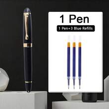 1 Timeless Black Heavyweight Ballpoint Pen - Comfortable Grip/Perfect For Business Tasks/Student Assignments And Daily Diaries/High-End Pen, Suitable For Office Workers And Learners