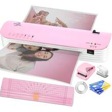 YUGUO HOME - Laminadora Enmicadora Térmica 5 en1,A4 Máquina Laminadora+Cortador de Papel+300 Hojas Laminadoras,Laminador Térmico con Recortadora de Papel y Redondeadora de Esquinas - SL289 - Ver 1