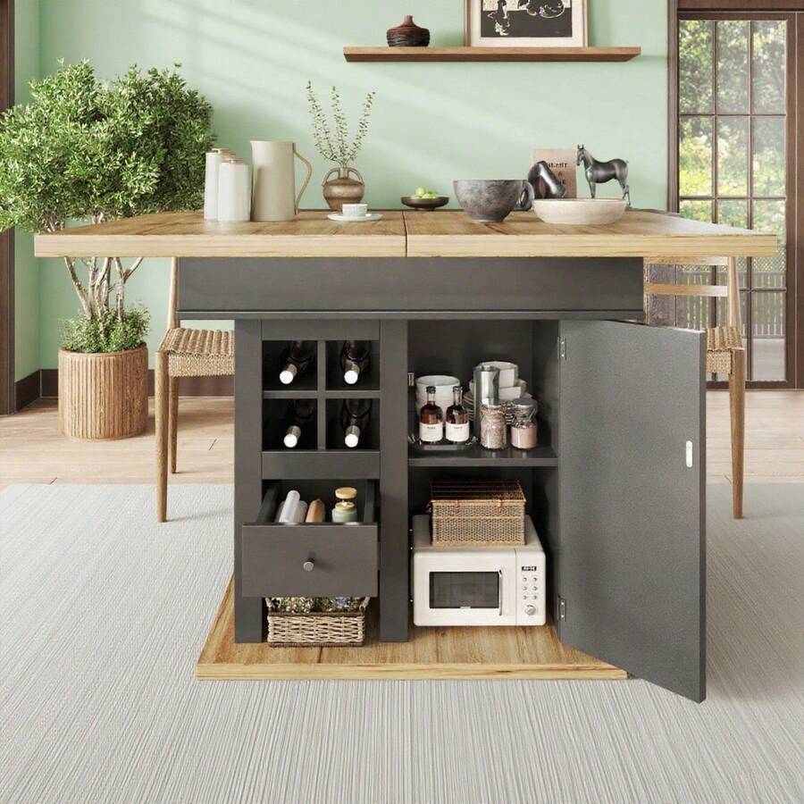 Dining Tables - Black,Natural - View 1