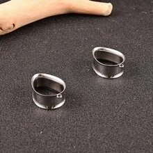 2 件 DIY 耳塞 不锈钢耳道塞 穿孔饰品 扩耳器 吊坠耳塞 男女通用 - 水滴DIY - 查看 16