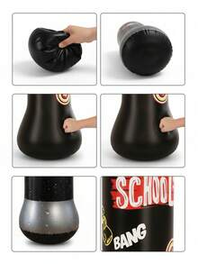 1pc Thickened Inflatable Punching Bag Tumbler Toy, Stress Relief For Teens & Adults, Home Warm-Up Training For Winter, Christmas/New Year/Thanksgiving Gift, Boxing Exercise Stress Relief Device