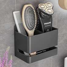 Heavy-Duty Aluminum Toothbrush And Razor Holder - Space-Saving Wall-Mounted Bathroom Rack Boasting A Modern Minimalist Design, It Can Hold Multiple Toothbrushes And Electric Toothbrushes. Serving As A Storage Solution For Bathroom Countertops Or Shower Areas, It Features A Sleek Appearance, A Durable Structure, And Is Ideal For Home Organization. - 雙槽 - 查看 11