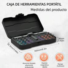 Juego de destornilladores de trinquete 24 en 1, puntas magnéticas de precisión con mango desmontable y estuche, kit de destornilladores mini multiusos para bricolaje, electrónica, relojería y reparaciones domésticas.