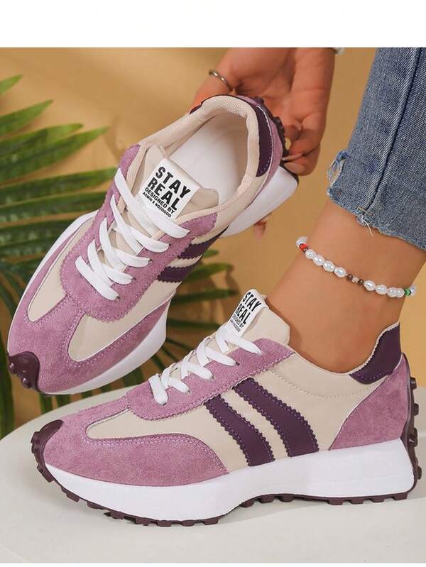 Retro Chunky Sneakers, Chunky Sole Running Shoes For Women