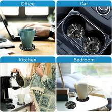 Bộ 2 miếng lót ly họa tiết đá cẩm thạch dùng cho ô tô, miếng lót ly trang trí hình tròn 2,8 inch, phụ kiện đựng cốc thời trang giúp giữ cho cốc ô tô của bạn sạch sẽ và khô ráo, thích hợp làm lót ly gia đình và lót ly cốc nước trên ô tô, thích hợp làm quà tặng ngày lễ và sinh nhật - Tàu lượn siêu tốc ô tô - Xem 11