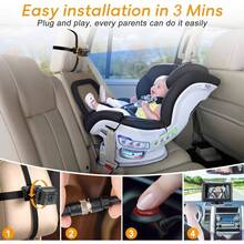 Beb Coche Espejo, Cmara Coche Beb Asiento Trasero 1080P con Visin Nocturna, ngulo de Visin Amplio de 150, Espejo de Coche para Bebs con Giratorio 360, Espejo Retrovisor Coche Pantalla 4.3'' - 1 cámara - Ver 4
