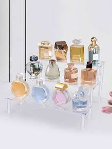 1pc Acrylic Display Shelf, Transparent/Black/Colorful/White, Single/Double/Triple Layer, Modern Minimalist Tiered Tabletop Organizer For Living Room, Bedroom, Toys, Cosmetics