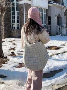 Y6Y Ditsy Floral Beige Padded Coat, Women's Winter 2025 New Petite High-Quality Stylish Outerwear - Beige - View 2