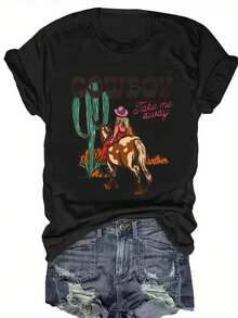 Women T-Shirts - Black - View 2